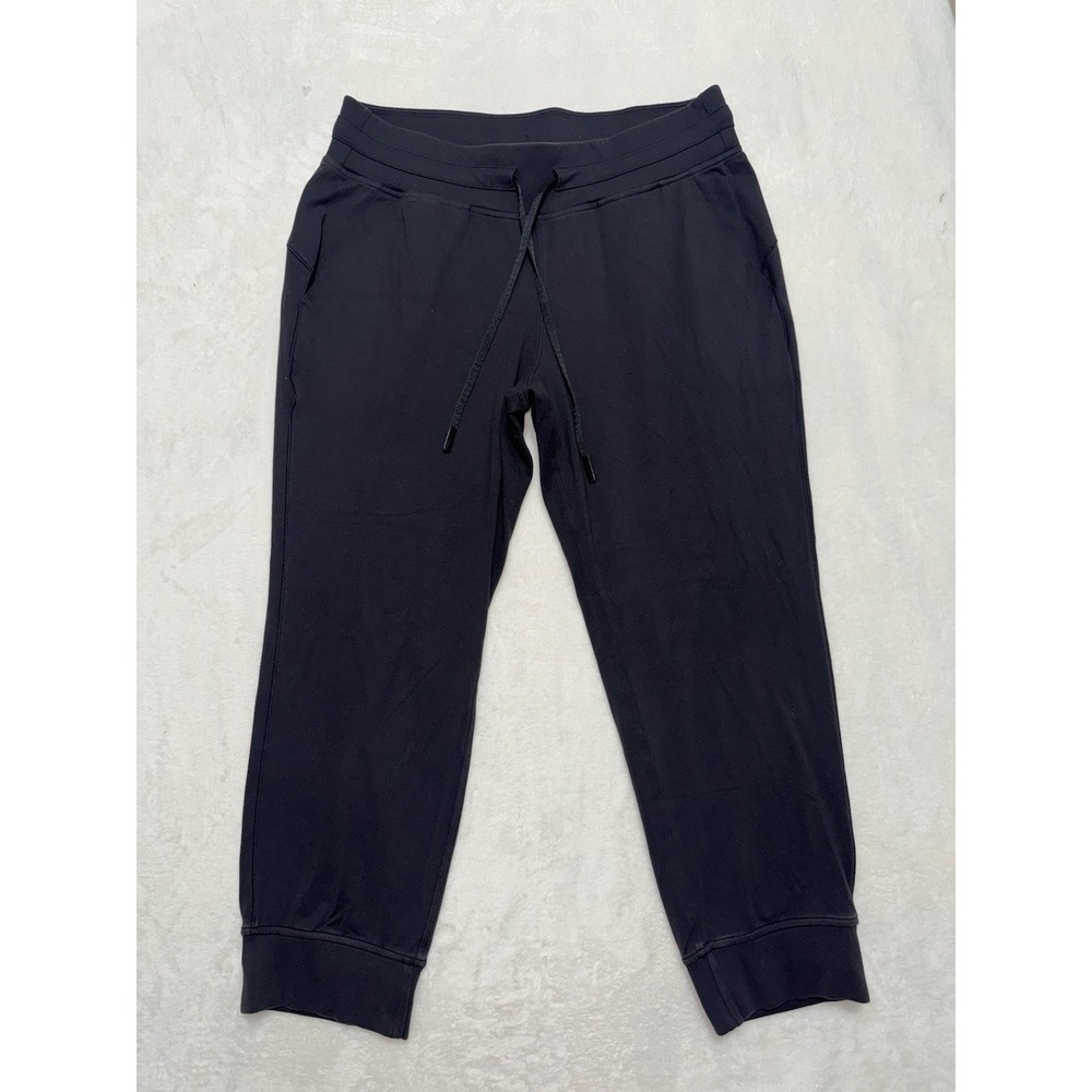 Lululemon Women's Ready To Rulu Jogger Crop Black Drawstring Sweatpant Sz 10